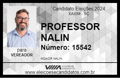 Candidato PROFESSOR NALIN 2024 - XAXIM - Eleições