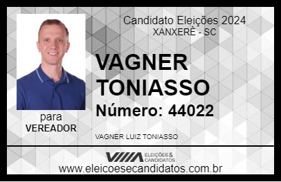 Candidato VAGNER TONIASSO 2024 - XANXERÊ - Eleições