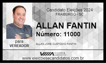 Candidato ALLAN FANTIN 2024 - FRAIBURGO - Eleições