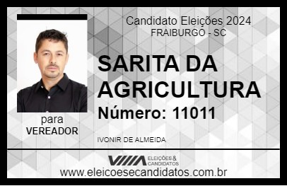 Candidato SARITA DA AGRICULTURA 2024 - FRAIBURGO - Eleições