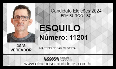 Candidato ESQUILO 2024 - FRAIBURGO - Eleições