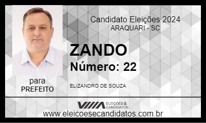 Candidato ZANDO 2024 - ARAQUARI - Eleições