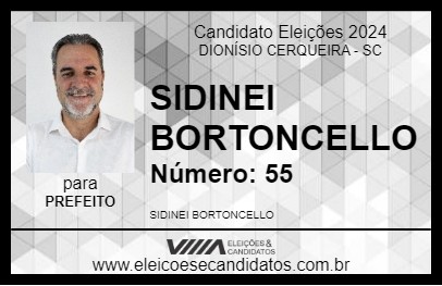 Candidato SIDINEI BORTONCELLO 2024 - DIONÍSIO CERQUEIRA - Eleições