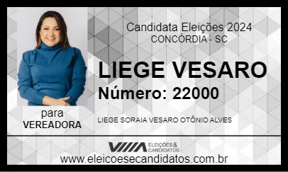 Candidato LIEGE VESARO 2024 - CONCÓRDIA - Eleições