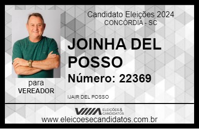 Candidato JOINHA DEL POSSO 2024 - CONCÓRDIA - Eleições