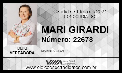 Candidato MARI GIRARDI 2024 - CONCÓRDIA - Eleições