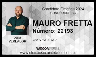 Candidato MAURO FRETTA 2024 - CONCÓRDIA - Eleições