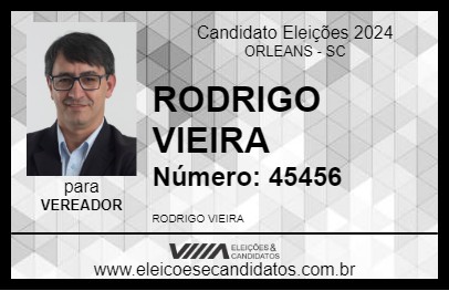 Candidato RODRIGO VIEIRA 2024 - ORLEANS - Eleições