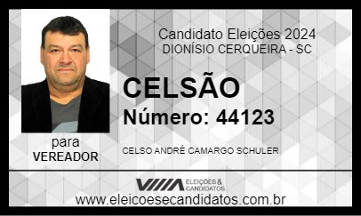 Candidato CELSÃO 2024 - DIONÍSIO CERQUEIRA - Eleições