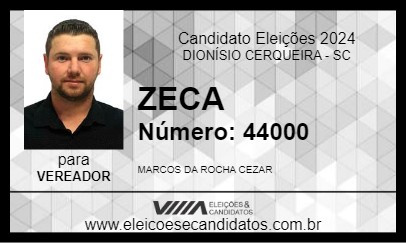 Candidato ZECA 2024 - DIONÍSIO CERQUEIRA - Eleições