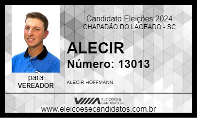 Candidato ALECIR 2024 - CHAPADÃO DO LAGEADO - Eleições