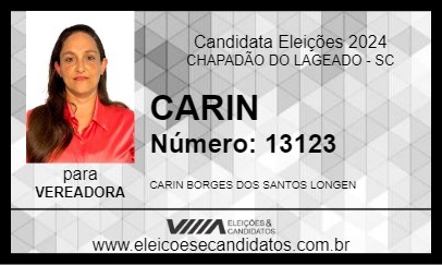 Candidato CARIN 2024 - CHAPADÃO DO LAGEADO - Eleições