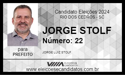 Candidato JORGE STOLF 2024 - RIO DOS CEDROS - Eleições