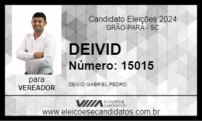 Candidato DEIVID 2024 - GRÃO-PARÁ - Eleições