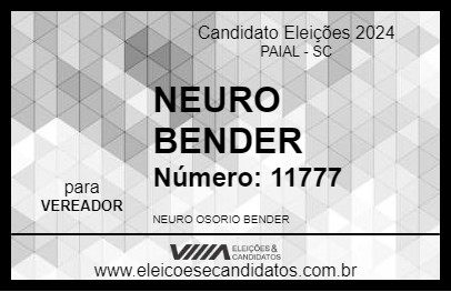 Candidato NEURO BENDER 2024 - PAIAL - Eleições