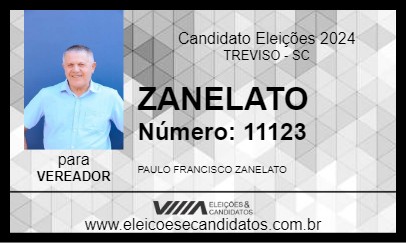 Candidato ZANELATO 2024 - TREVISO - Eleições