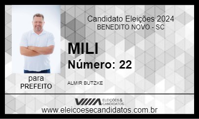 Candidato MILI BUTZKE 2024 - BENEDITO NOVO - Eleições