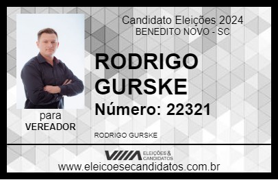 Candidato RODRIGO GURSKE 2024 - BENEDITO NOVO - Eleições