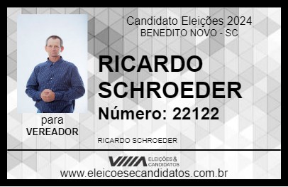 Candidato RICARDO SCHROEDER 2024 - BENEDITO NOVO - Eleições