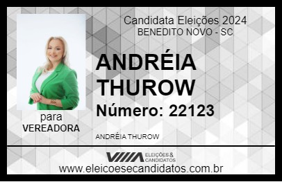 Candidato ANDRÉIA THUROW 2024 - BENEDITO NOVO - Eleições