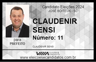 Candidato SENSI 2024 - JOSÉ BOITEUX - Eleições