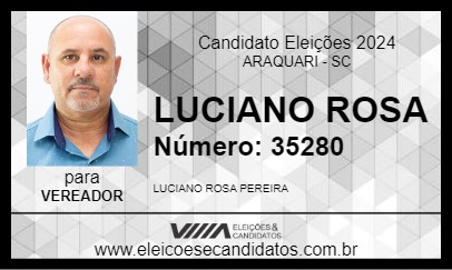 Candidato LUCIANO ROSA 2024 - ARAQUARI - Eleições