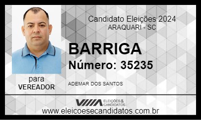 Candidato BARRIGA 2024 - ARAQUARI - Eleições