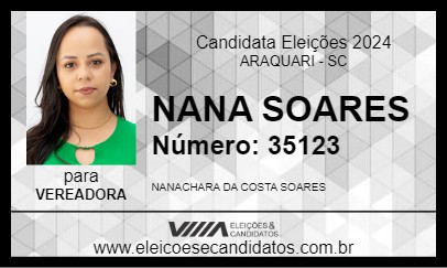 Candidato NANA SOARES 2024 - ARAQUARI - Eleições