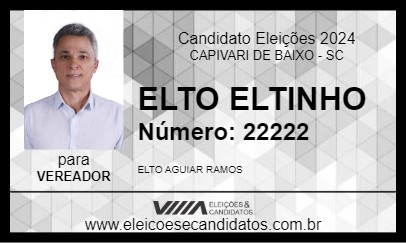 Candidato ELTO ELTINHO 2024 - CAPIVARI DE BAIXO - Eleições