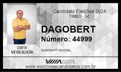 Candidato DAGOBERT 2024 - TIMBÓ - Eleições