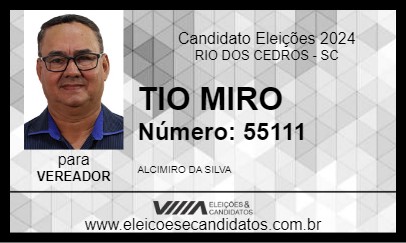 Candidato TIO MIRO 2024 - RIO DOS CEDROS - Eleições