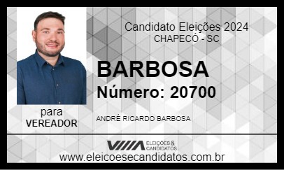 Candidato BARBOSA 2024 - CHAPECÓ - Eleições