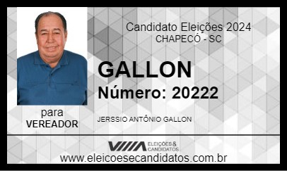 Candidato GALLON 2024 - CHAPECÓ - Eleições