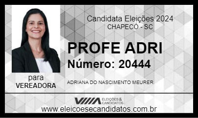 Candidato PROFE ADRI 2024 - CHAPECÓ - Eleições