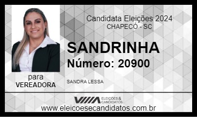 Candidato SANDRINHA 2024 - CHAPECÓ - Eleições