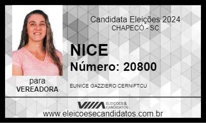 Candidato NICE 2024 - CHAPECÓ - Eleições