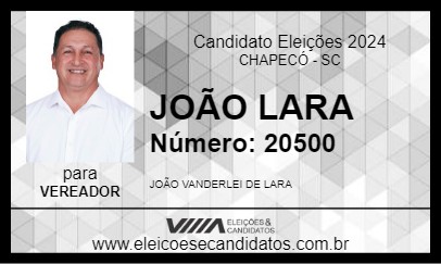 Candidato JOÃO LARA 2024 - CHAPECÓ - Eleições