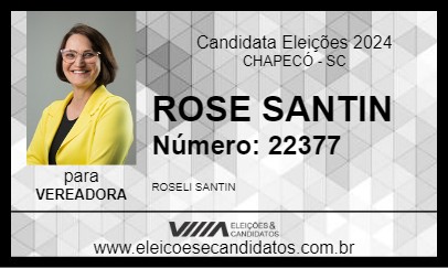 Candidato ROSE SANTIN 2024 - CHAPECÓ - Eleições