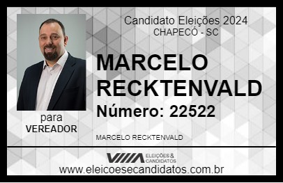 Candidato PROFESSOR MARCELO RECKTENVALD 2024 - CHAPECÓ - Eleições