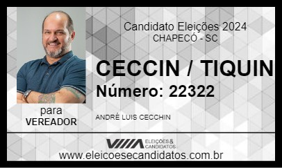 Candidato CECCHIN / TIQUIN 2024 - CHAPECÓ - Eleições