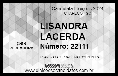 Candidato LISANDRA LACERDA 2024 - CHAPECÓ - Eleições