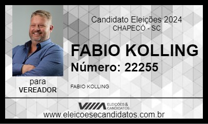 Candidato FABIO KOLLING 2024 - CHAPECÓ - Eleições