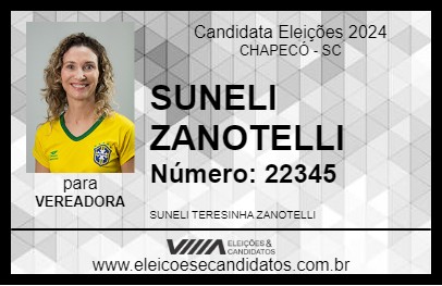 Candidato SUNELI ZANOTELLI 2024 - CHAPECÓ - Eleições