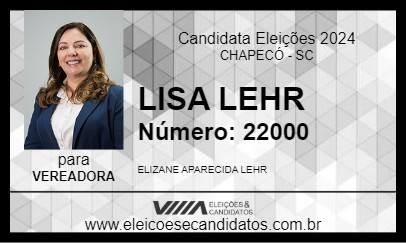 Candidato LISA LEHR 2024 - CHAPECÓ - Eleições