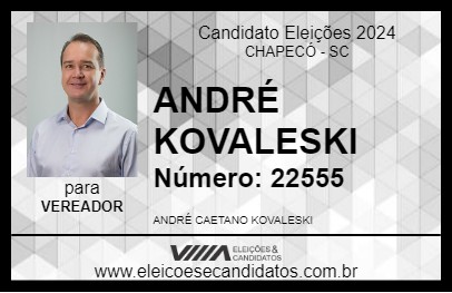 Candidato ANDRÉ KOVALESKI 2024 - CHAPECÓ - Eleições