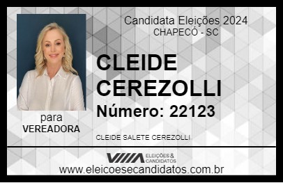 Candidato CLEIDE CEREZOLLI 2024 - CHAPECÓ - Eleições