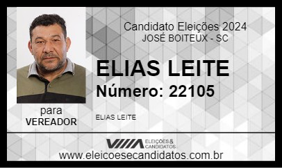 Candidato ELIAS LEITE 2024 - JOSÉ BOITEUX - Eleições