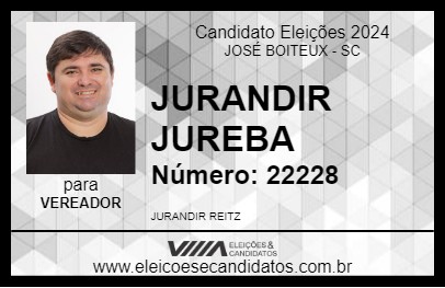 Candidato JURANDIR JUREBA 2024 - JOSÉ BOITEUX - Eleições