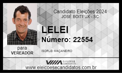 Candidato LELEI 2024 - JOSÉ BOITEUX - Eleições