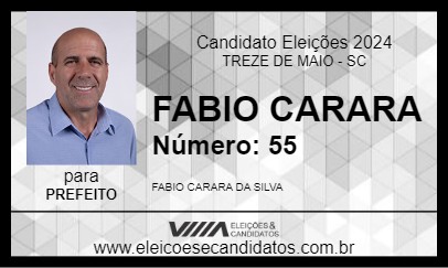 Candidato FABIO CARARA 2024 - TREZE DE MAIO - Eleições